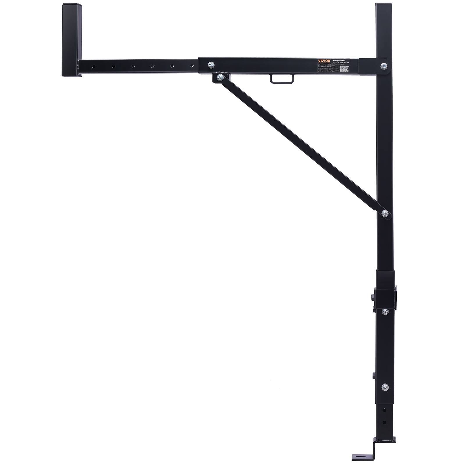Alt View 5. VEVOR - Truck Rack, 19-34inch Extendable Truck Ladder Rack, 38.6"-43.6" Adjustable Height - Black.