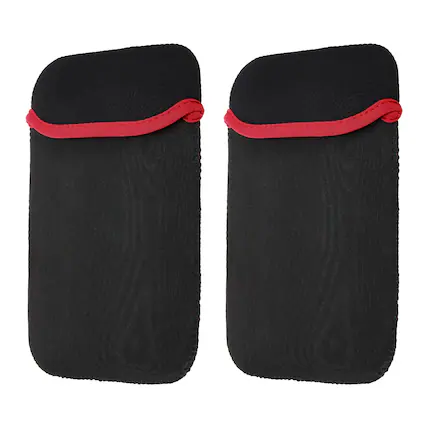 Front. Unique Bargains - 2pcs Laptop Case - Soft Computer Sleeve Carrying Bag, Shockproof Protective Cover for 8" Notebook - Red-Black.