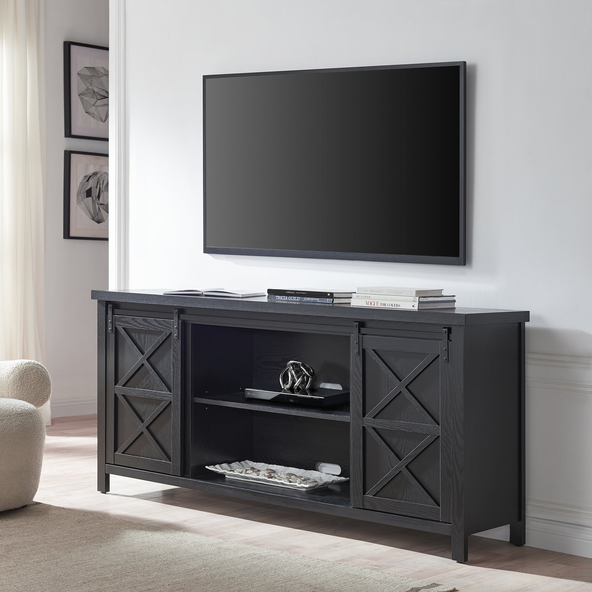 Camden&Wells – Elmwood TV Stand for Most TVs up to 75″ – Black Grain Sansujyuku sansujyuku.com