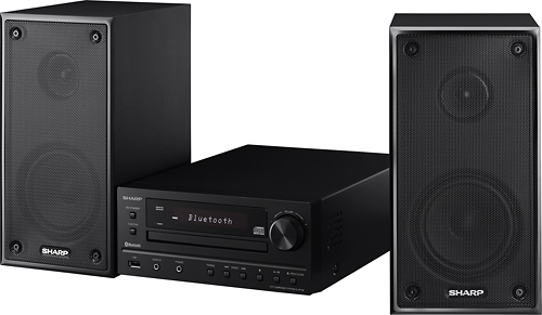 Left View: Toshiba - CD-RW/CD-R/CD-DA Boombox with AM/FM Radio - Black