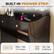BUILT-IN POWER STRIP
Ideal for charging mobile phones and operating hair dryers with ease
125V / 12A (2 AC Outlets)
5V / 2A (2 USB Ports)