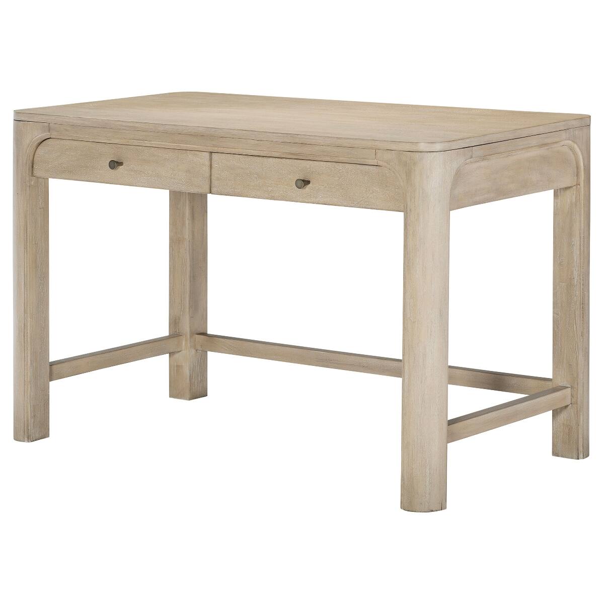 Left. Loheer - Loheer Makeup Vanity Table, Weathered Mango Finish, Two Felt-Lined Drawers - Weathered Mango.