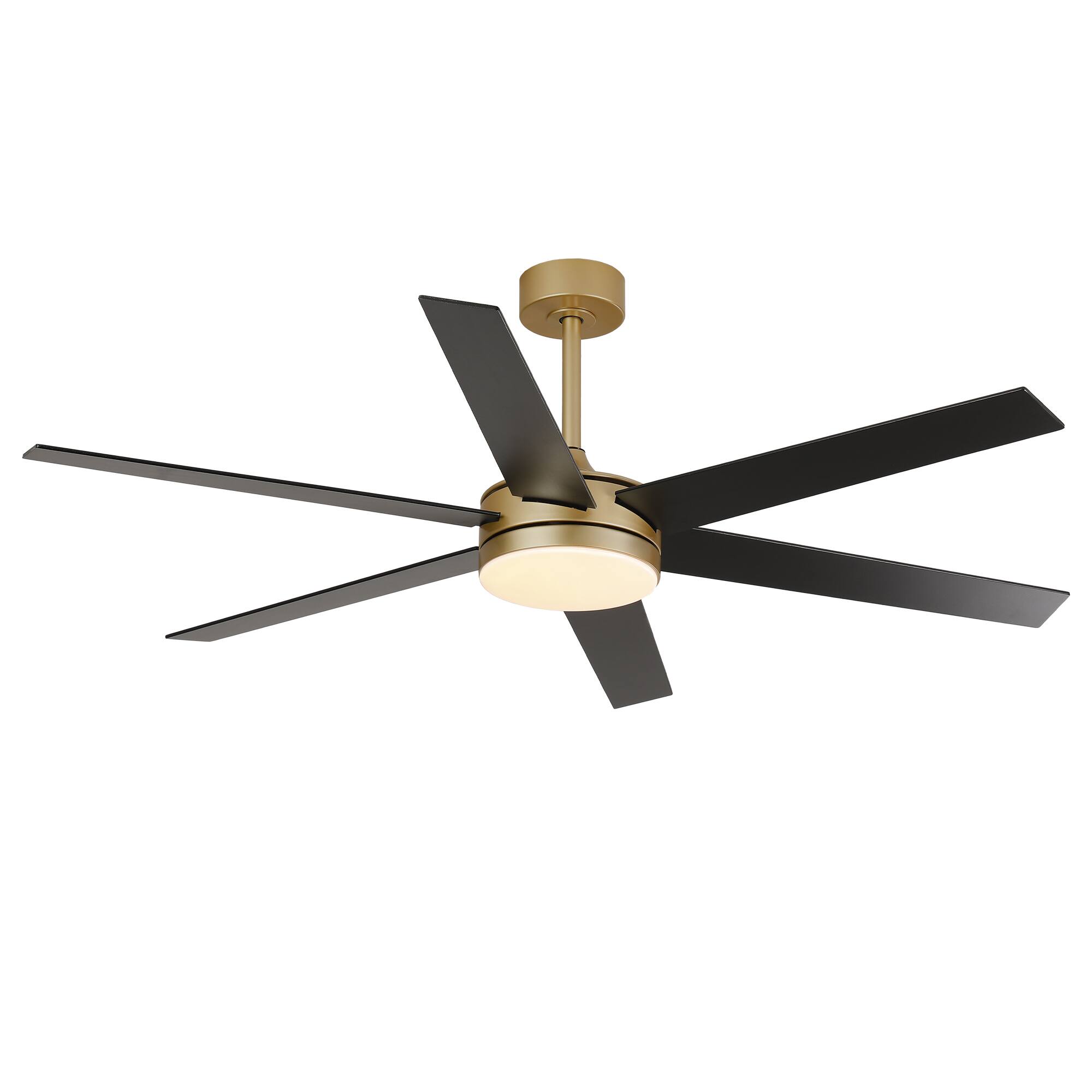 Alt View 9. Vaczon - 60 Inch Ceiling Fan with Light and Remote, 24W 3CCT Dimmable, 6 Blades, 6-Speed Reversible, Modern Ceiling Fan - Weathered wood.
