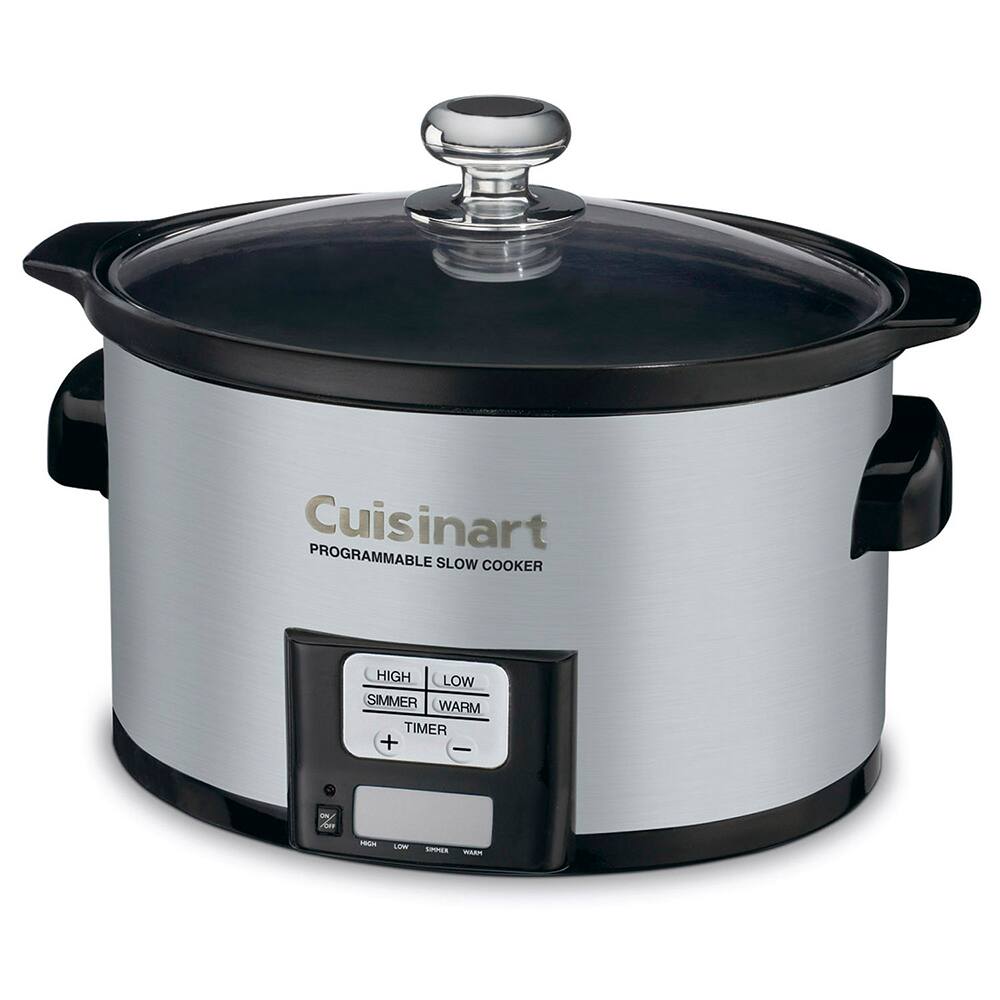 Cuisinart Programmable Slow Cooker High Low Simmer Warm Timer +