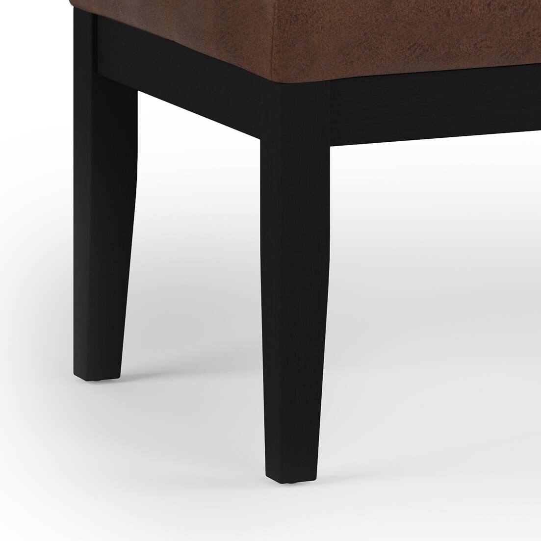 Alt View 13. Simpli Home - Lacey Tufted Ottoman Bench - Distressed Chestnut Brown.