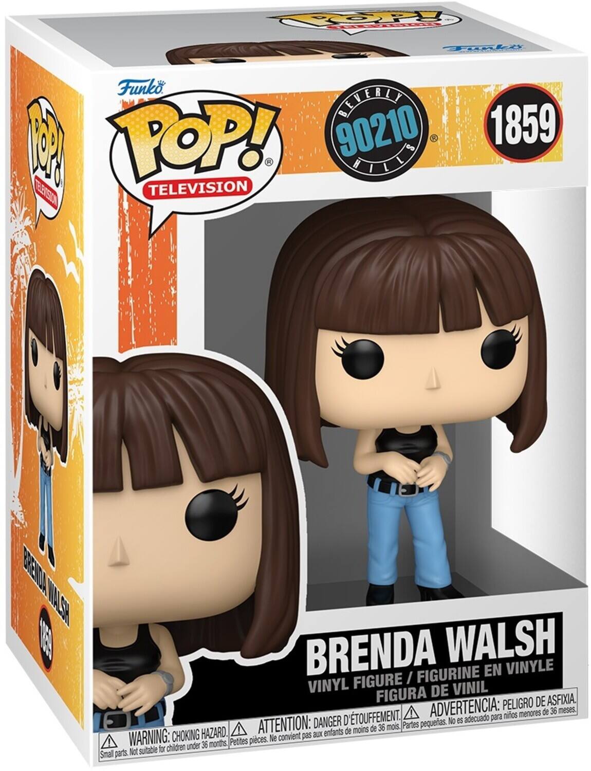 Funko POP! TELEVISION  
BEVERLY 90210  
BRENDA WALSH  
VINYL FIGURE / FIGURINE EN VINYLE / FIGURA DE VINIL  

ADVERTENCIA: PELIGRO DE ASFIXIA.  
ATTENTION: DANGER D'ÉTOUFFEMENT.  
WARNING: CHOKING HAZARD.  
Small parts. Not suitable for children under 36 months.  
Petites pièces. Ne convient pas aux enfants de moins de 36 mois.  
Partes pequeñas. No es adecuado para niños menores de 36 meses.