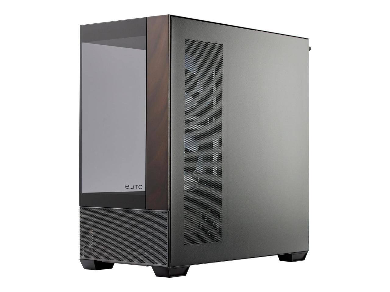 Alt View 4. Cooler Master - elite series e690-khnn-s00 computer case - mid-tower - black - woo - Black.