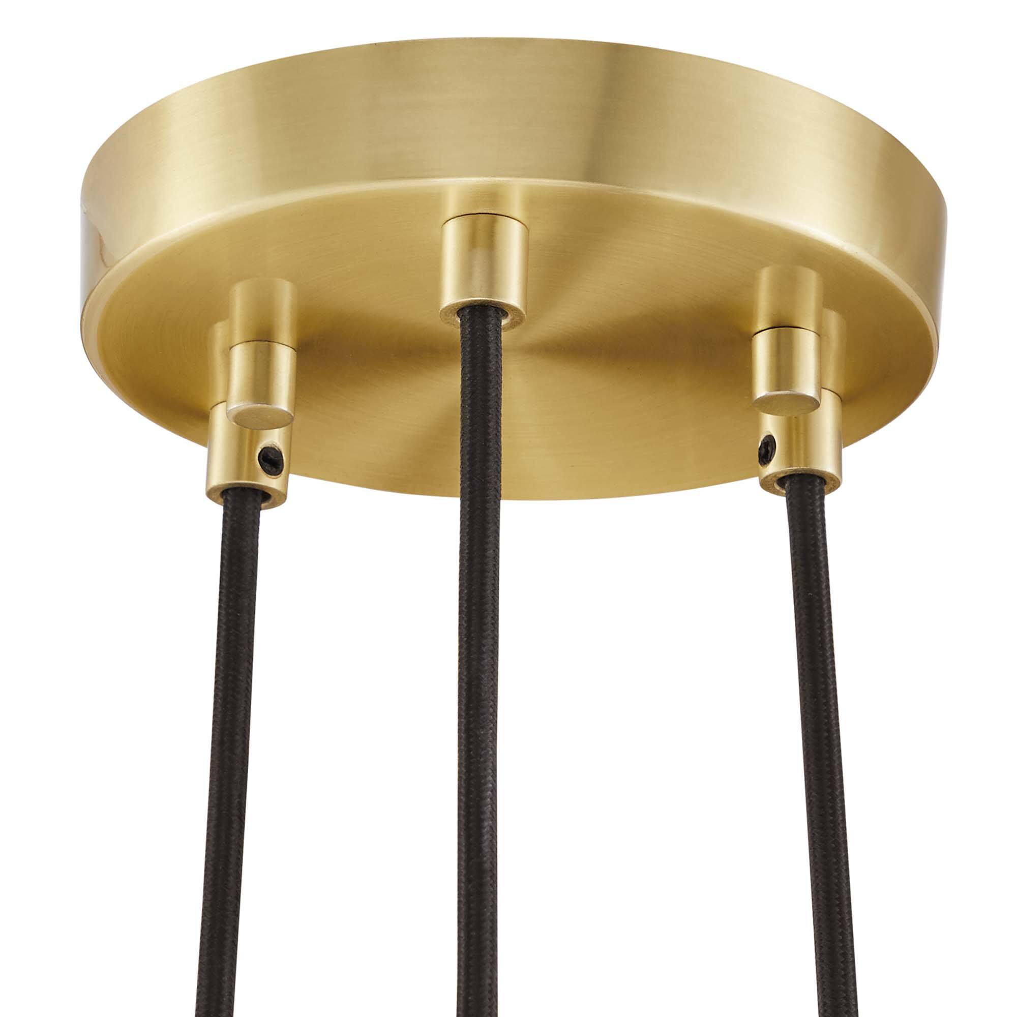 Alt View 5. Modway - Chalice 3-Light Metal Pendant by Modway - Satin Brass.