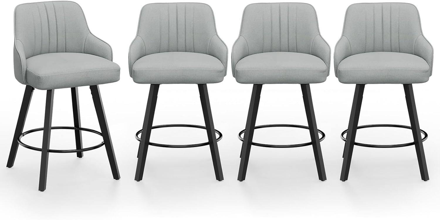 Grey Fabric-Set of 4
