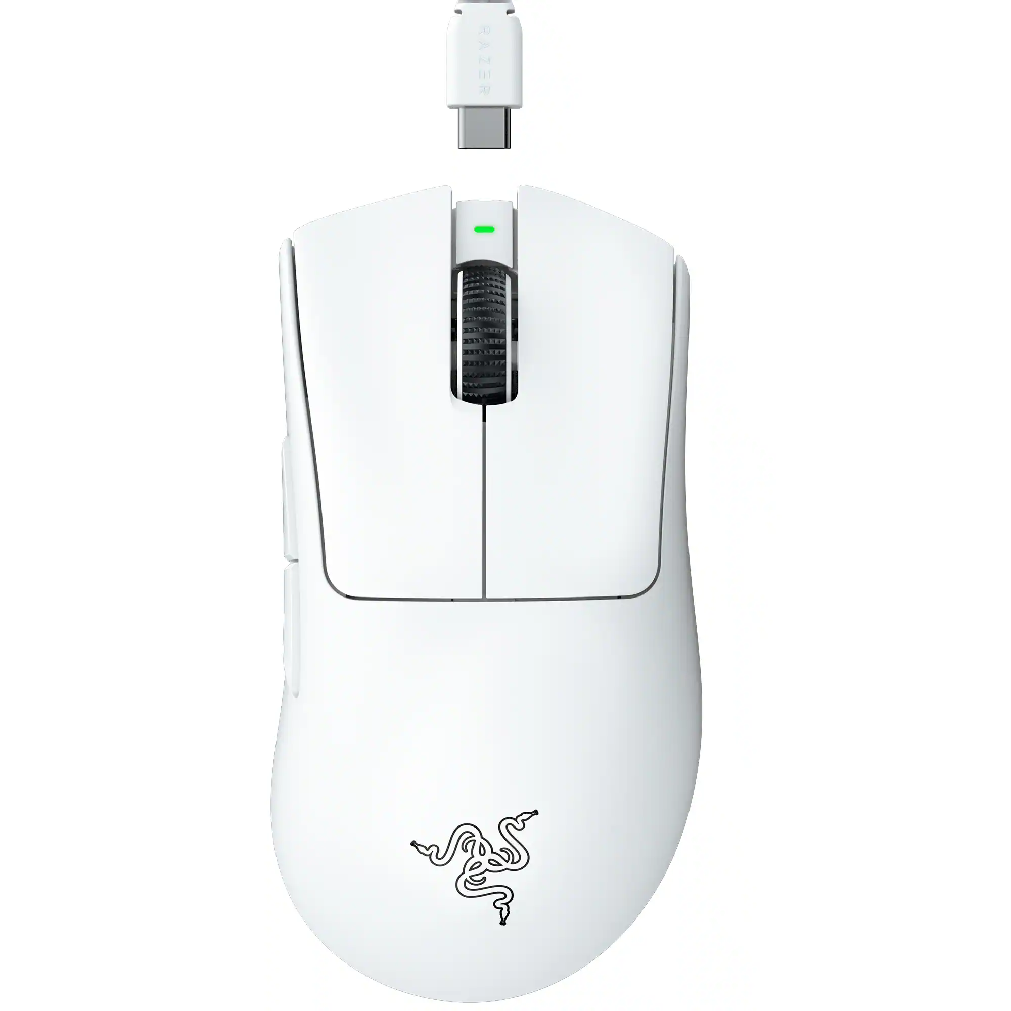 Razer - DeathAdder V3 Pro Lightweight Optical Gaming Mouse with 90 Hour Battery - Wireless - White