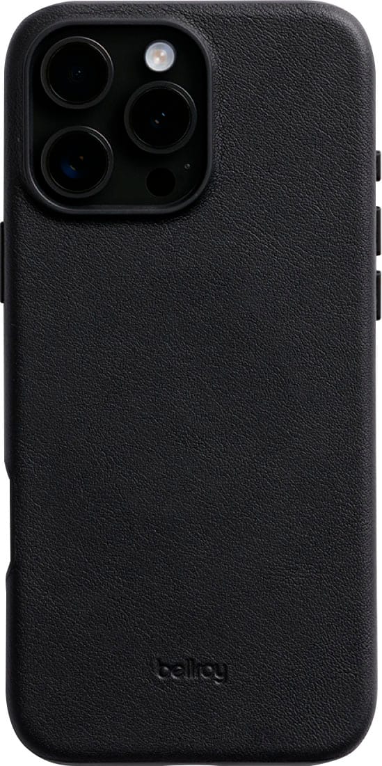 Bellroy - iPhone 16 Pro Max Leather Phone Case - Black - Front_Zoom