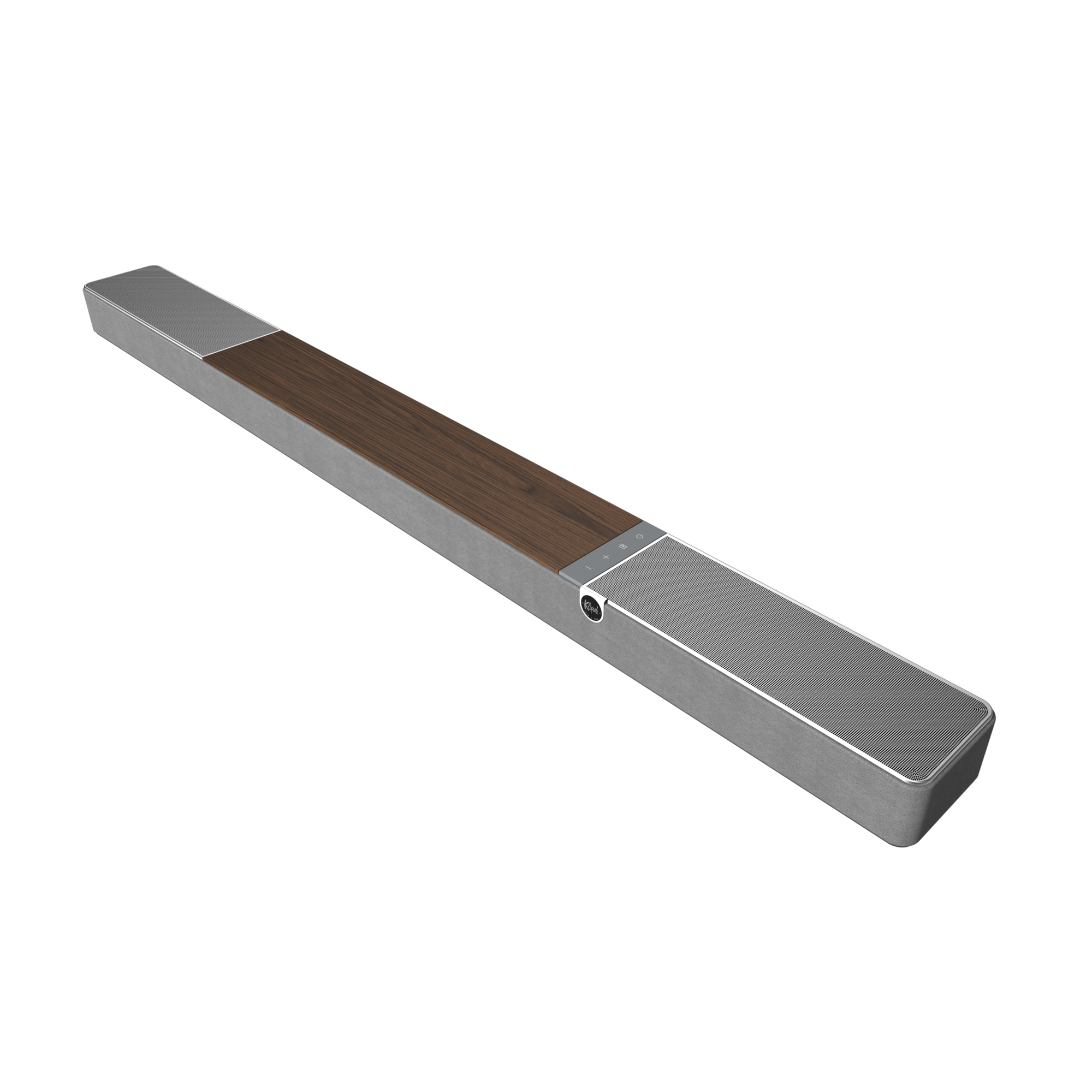 Angle. Klipsch - CORE 300 5.1.2 CH SOUND BAR WALNUT - Walnut.