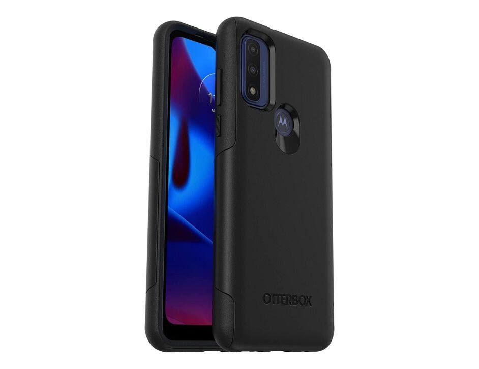 Front. OtterBox - OtterBox Commuter Lite Drop with 2x Tested To Military Standard Wireless Charging Case For Moto g PURE | Color: Black - Black.