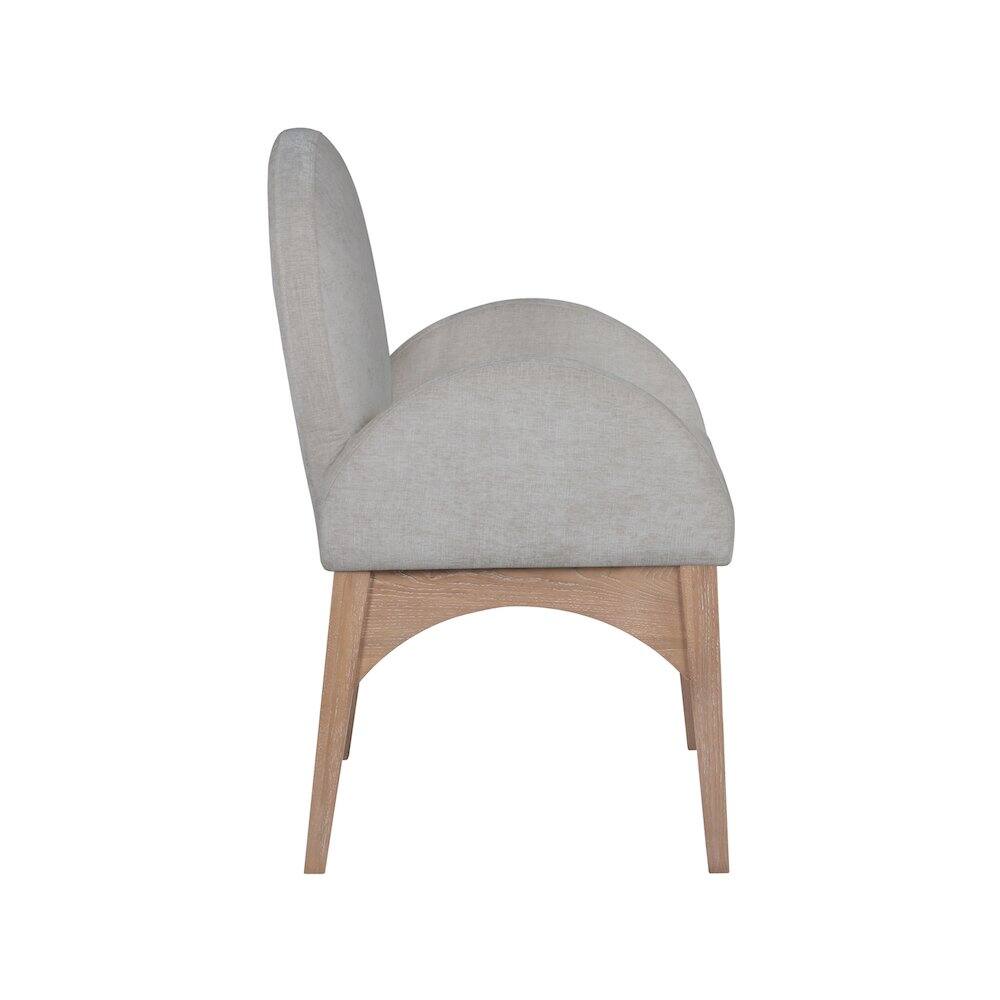 Alt View 2. Meridian Furniture - Waldorf Grey Chenille Fabric Dining Chair - Grey.