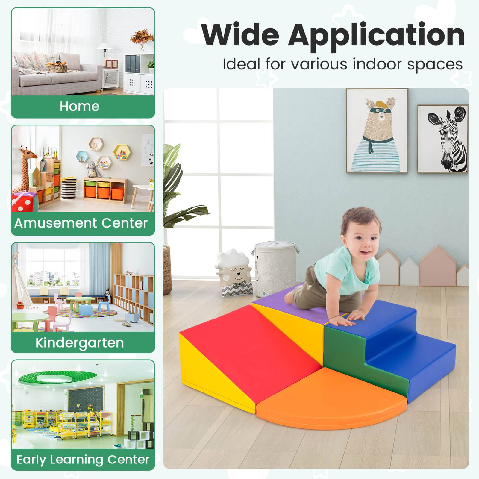 Costway Climb and Crawl Foam Block Play Set for Children