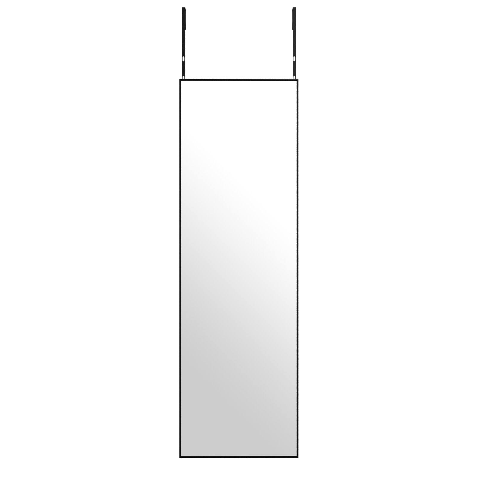 Alt View 2. Easly - Black 16 in. W x 50 in. H Rectangle Aluminum Alloy Framed Vanity Door Mounted Mirror - Black.