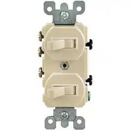 Leviton - 3-Way Combination Toggle Switch, 15 Amp, CSA Boxed - White