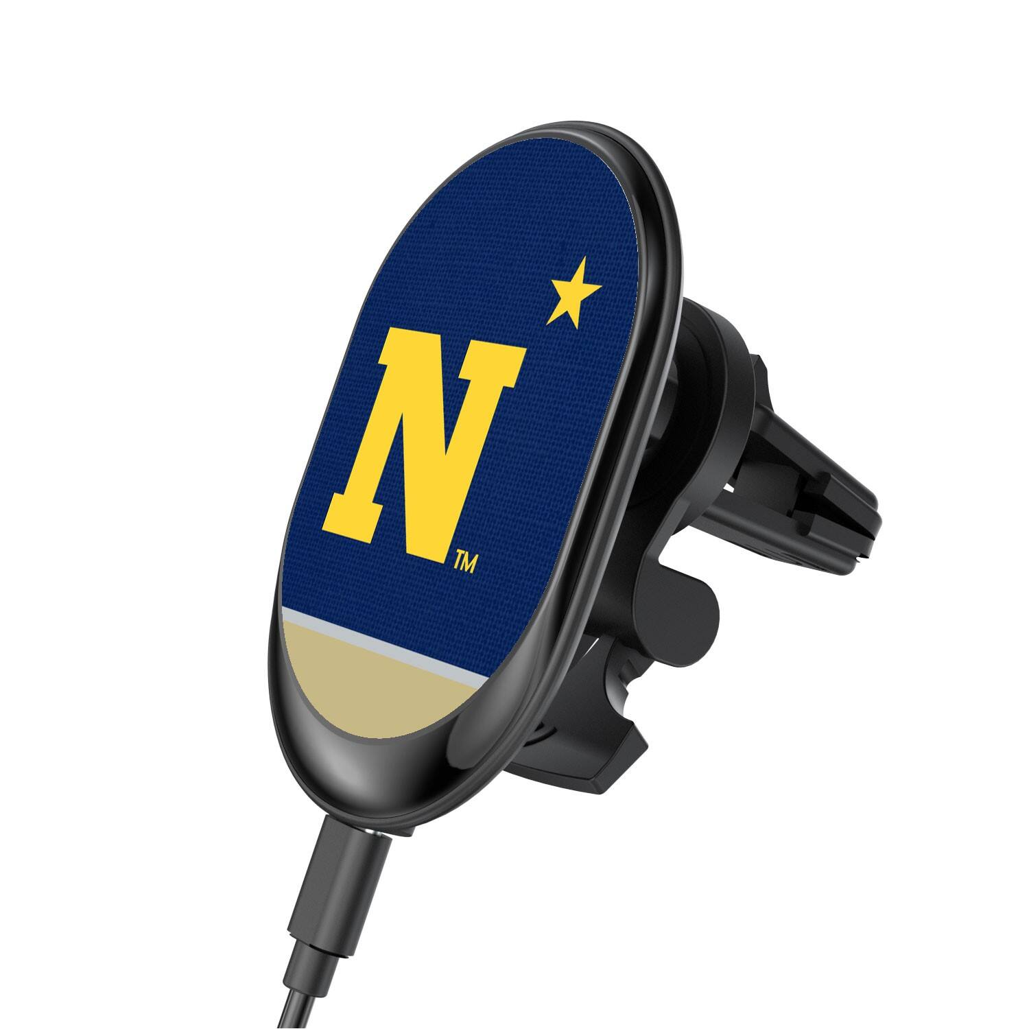 Front. Keyscaper - Navy Midshipmen Wireless Magnetic Car Charger - Multicolor.