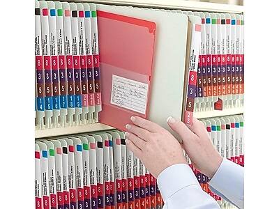 Alt View 3. Smead - Smartstrip ColorBar WaterGuard Inkjet File Folder Labels, 1 1/2" x 7 1/2", 250/Pack - White.