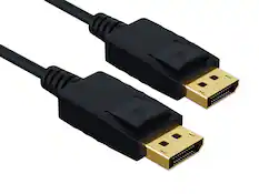 Front. Cable Leader - DisplayPort 1.2 Cable, 4K 60Hz Latching Male to Male for Gaming Monitor, Workstation, Graphics Card - Black.