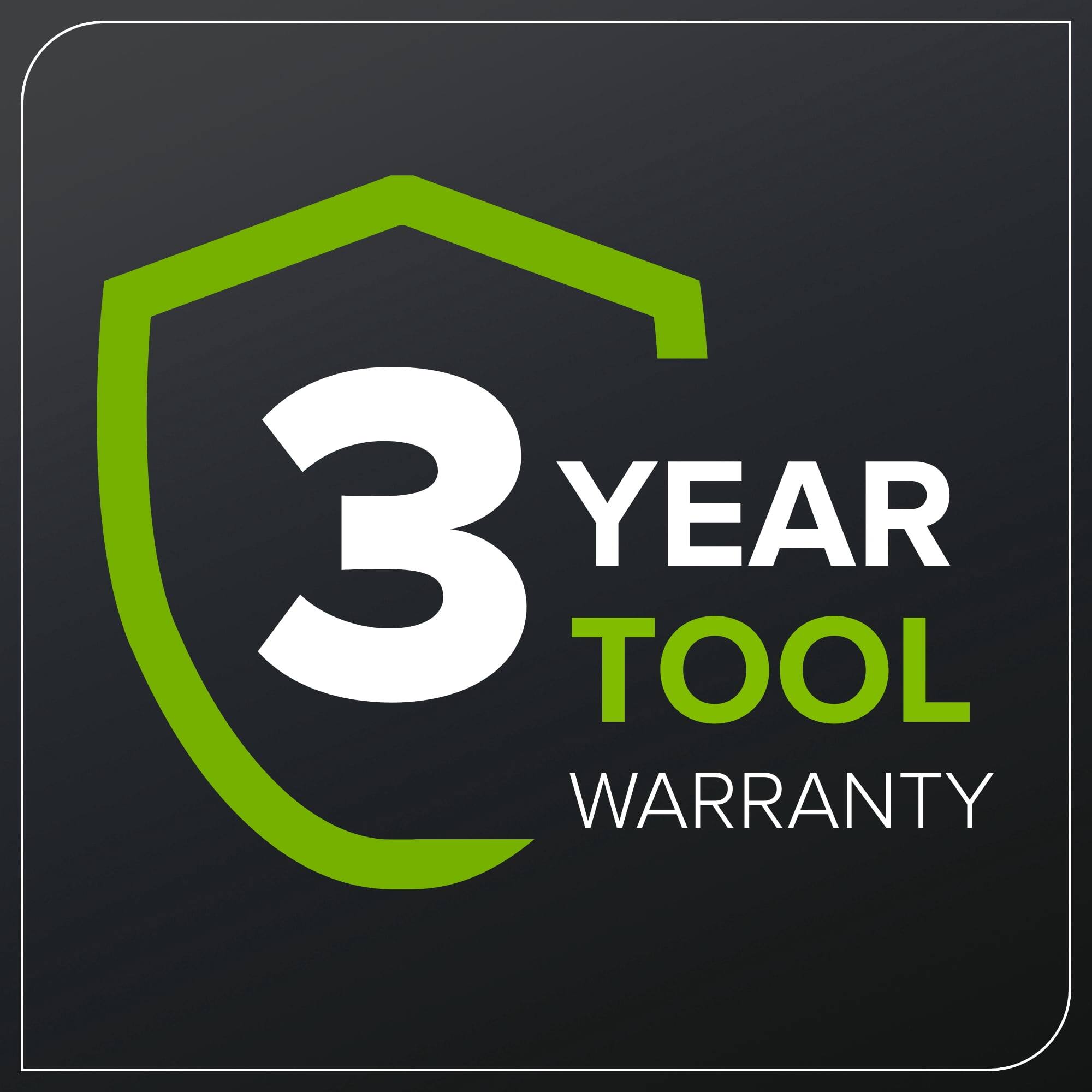 3 YEAR TOOL WARRANTY