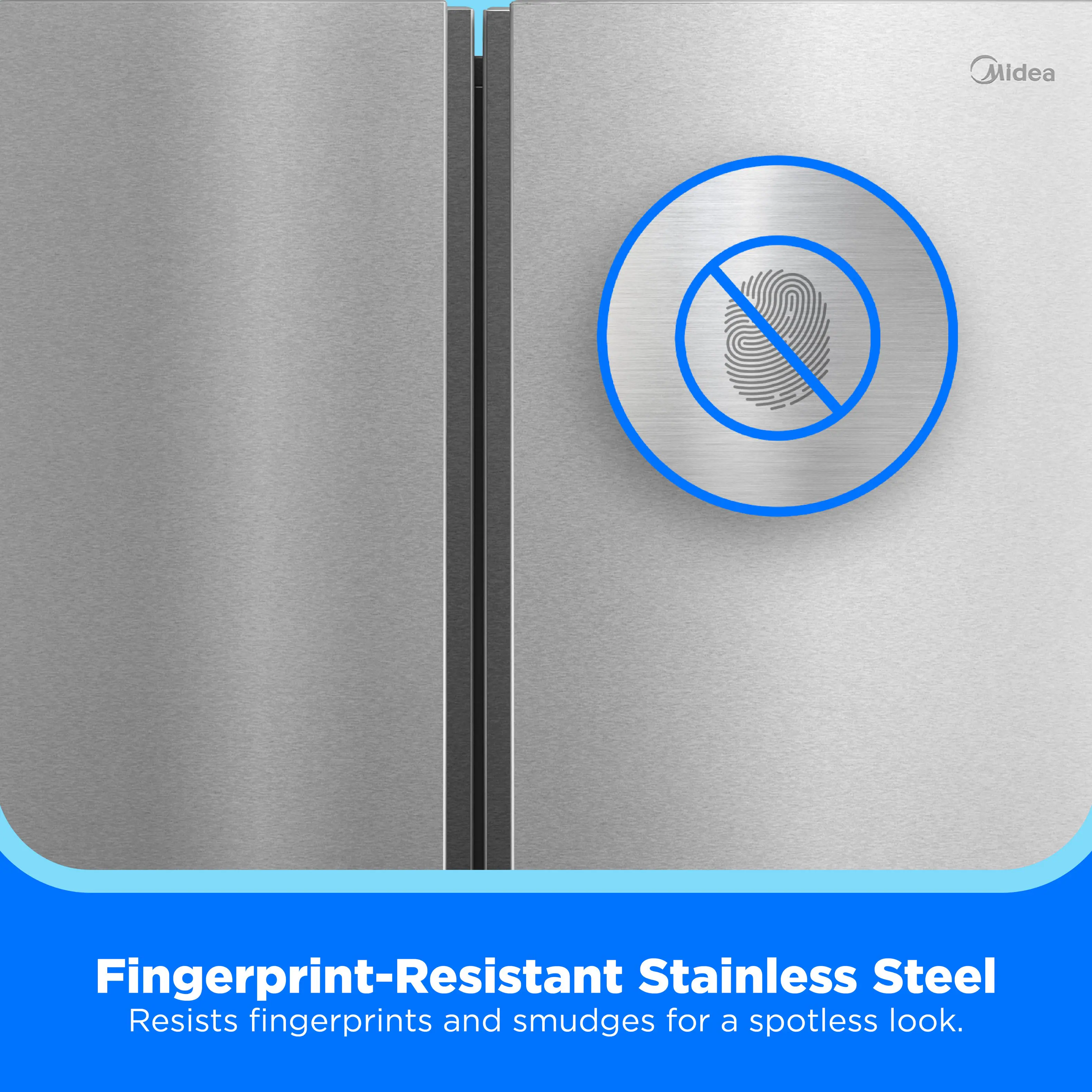 Midea

Fingerprint-Resistant Stainless Steel
Resists fingerprints and smudges for a spotless look.