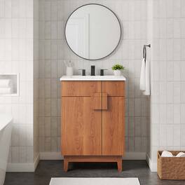 Miles Bathroom Cabinet Basin Not Included by Modway - Walnut