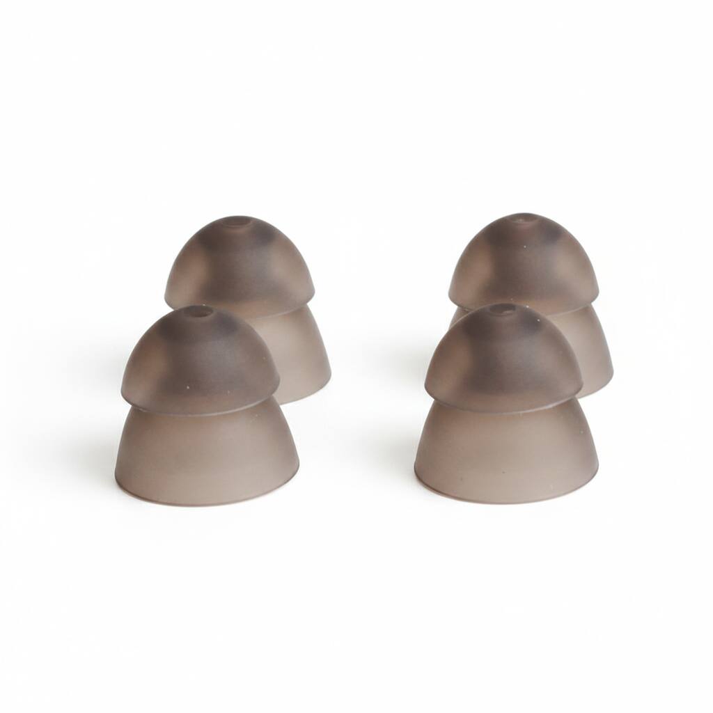 Front. Eara - Eara Hearing 10mm Power Domes for Hearing Aids, 12-Pack Replacement Ear Tips - Grey.