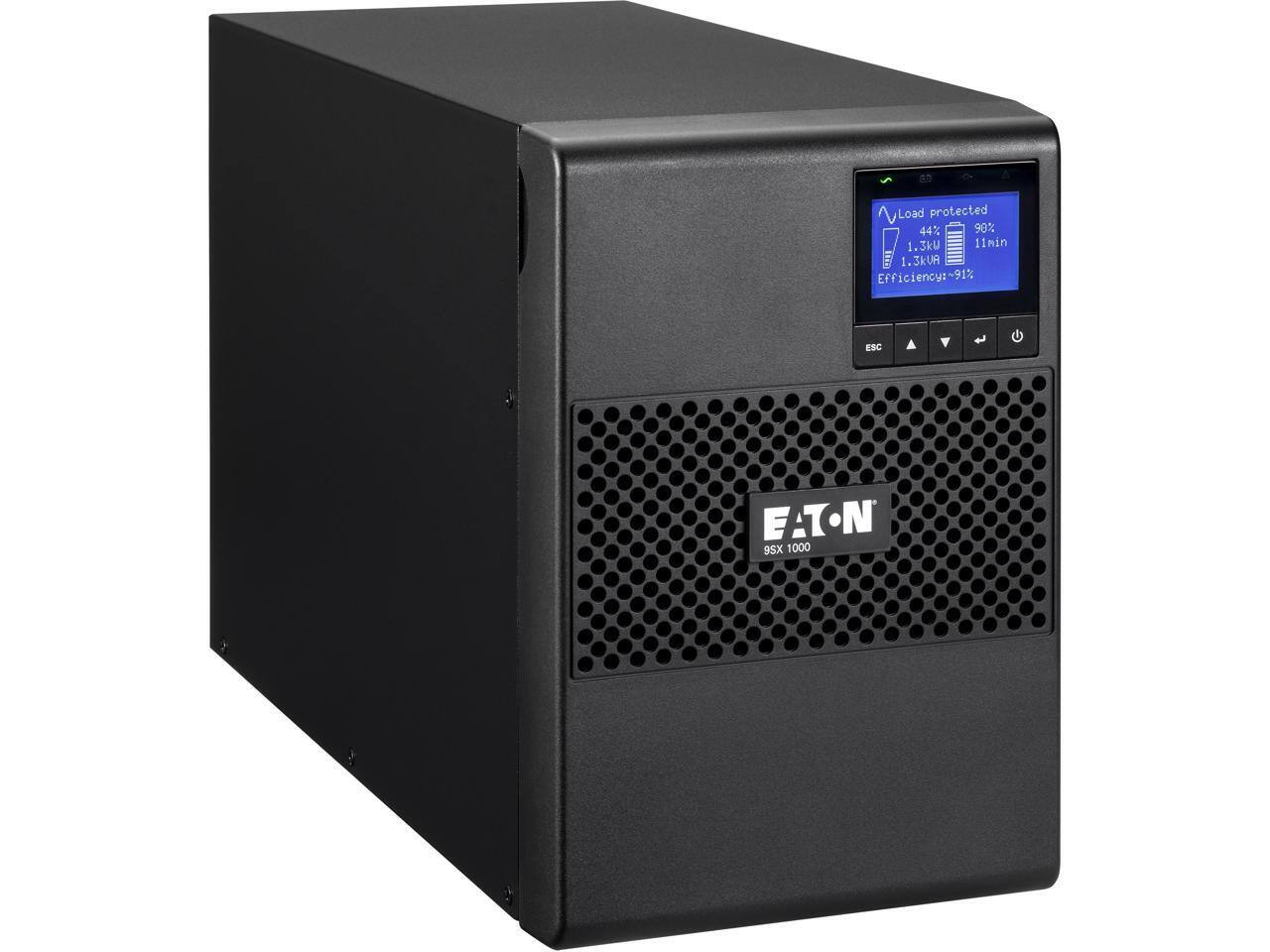 Load protected  
44% 90%  
1.3kVA 11min  
1.3kVA  
Efficiency: ~91%  
ESC  
EATON  
9SX 1000