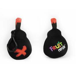Jazwares - Fruit Ninja 2.5" Mini Plush Backback Clip: Bomb - Black