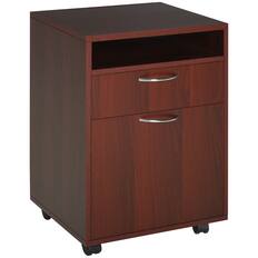 Front. Homcom - Mobile Storage Cabinet Organizer with Drawer and Cabinet, Printer Stand with Castors.