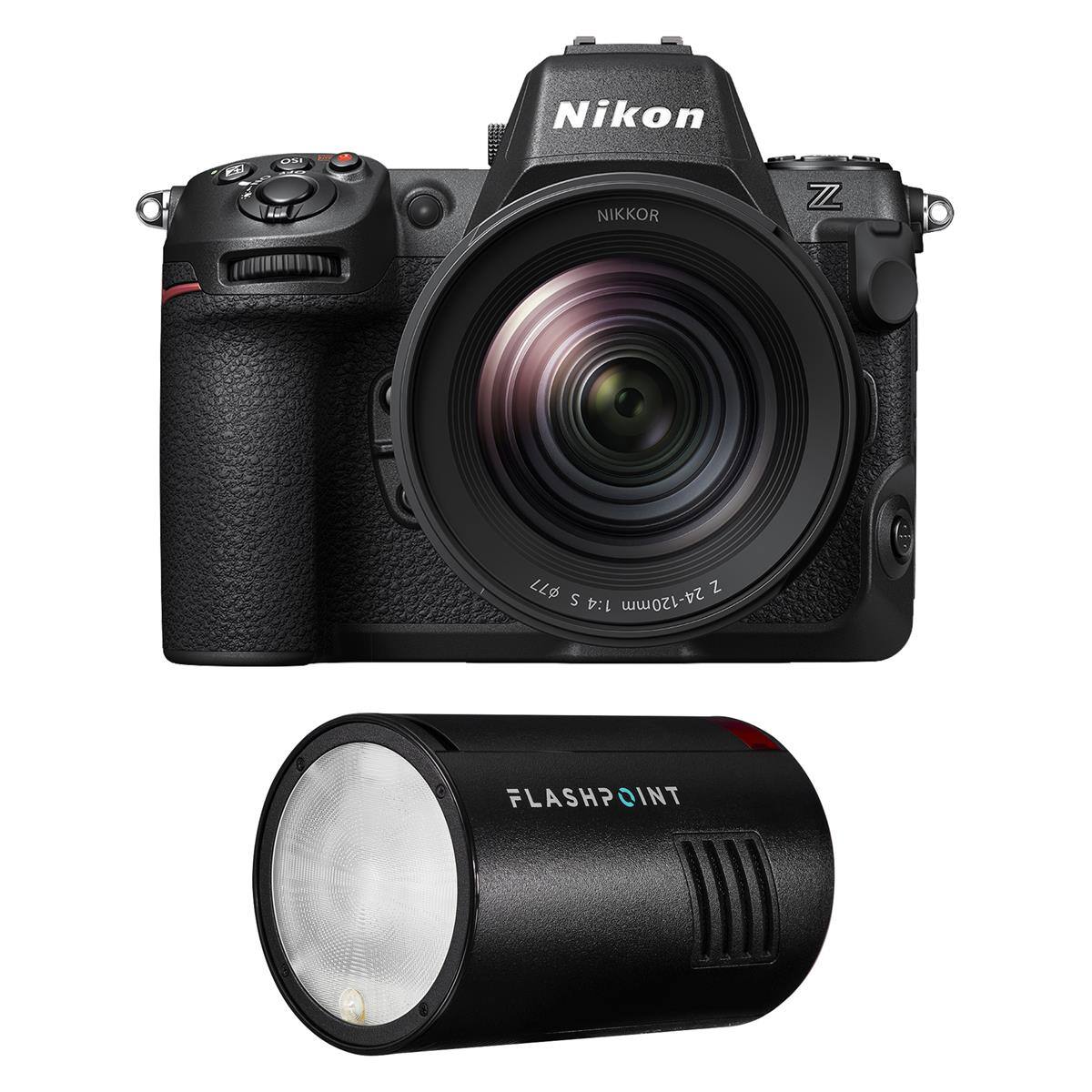 Bundle - Nikon - Z8 Mirrorless Camera with NIKKOR Z 24-120mm f/4 S Lens, with Flashpoint XPLOR 100 Pro TTL R2