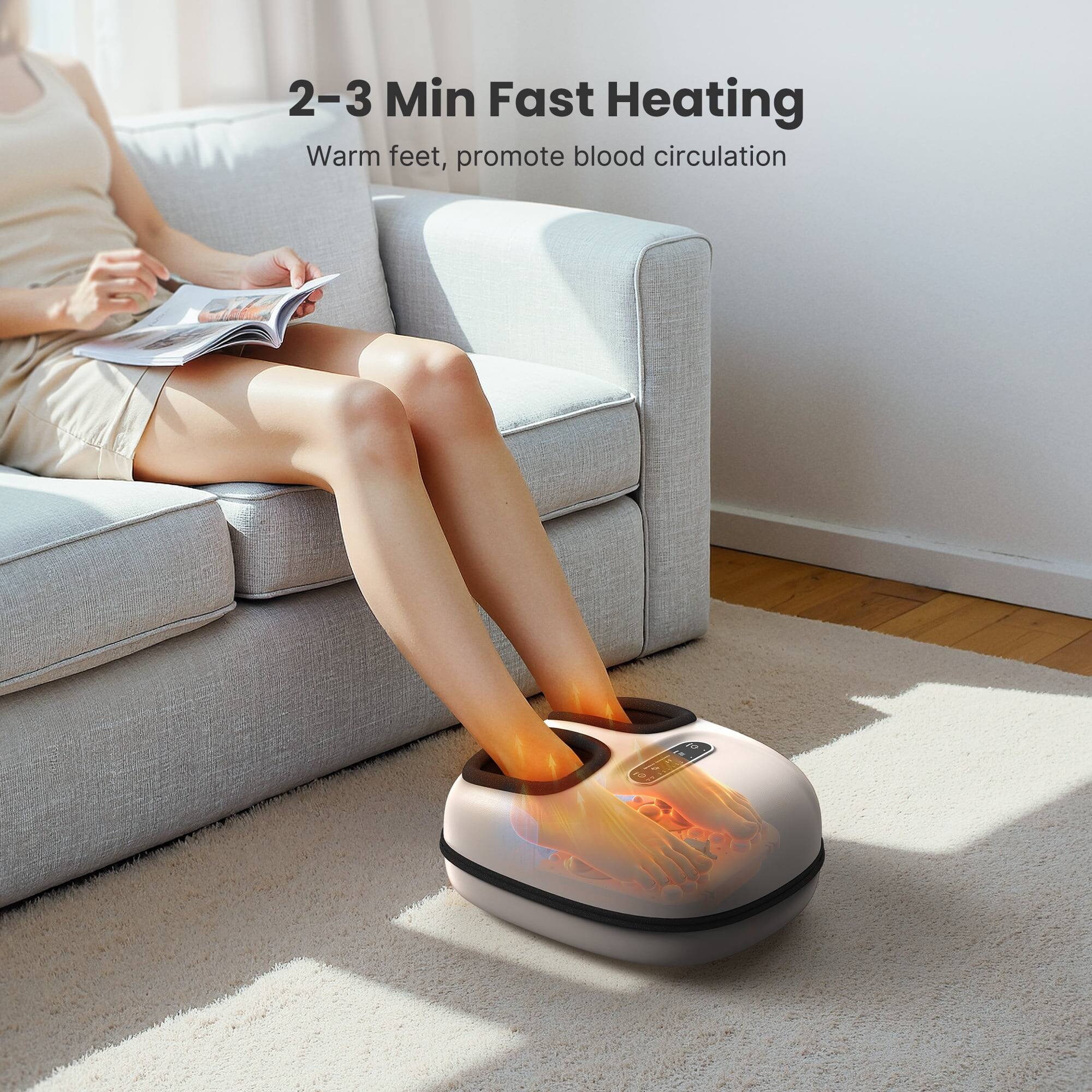 2-3 Min Fast Heating  
Warm feet, promote blood circulation