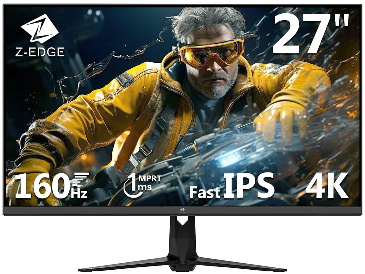 Z Z-Edge - G274K 27" Ultra HD 3840 x 2160 4K UHD 160Hz 1ms IPS Gaming Monitor, Flat Panel, HDMI x 2 + DP x 2 - Black