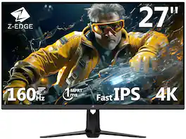 Z Z-Edge - G274K 27" Ultra HD 3840 x 2160 4K UHD 160Hz 1ms IPS Gaming Monitor, Flat Panel, HDMI x 2 + DP x 2 - Black