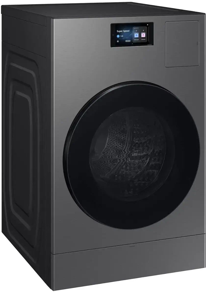The text on the image reads "Super Speed . a O0 - Saterer." However, it is not clear what the intended message is. It could be a description or a name for the washing machine.