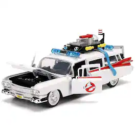 Jada Toys - Ghostbusters 1/24 Die-Cast ECTO-1 (1959 Cadillac Ambulance) - White