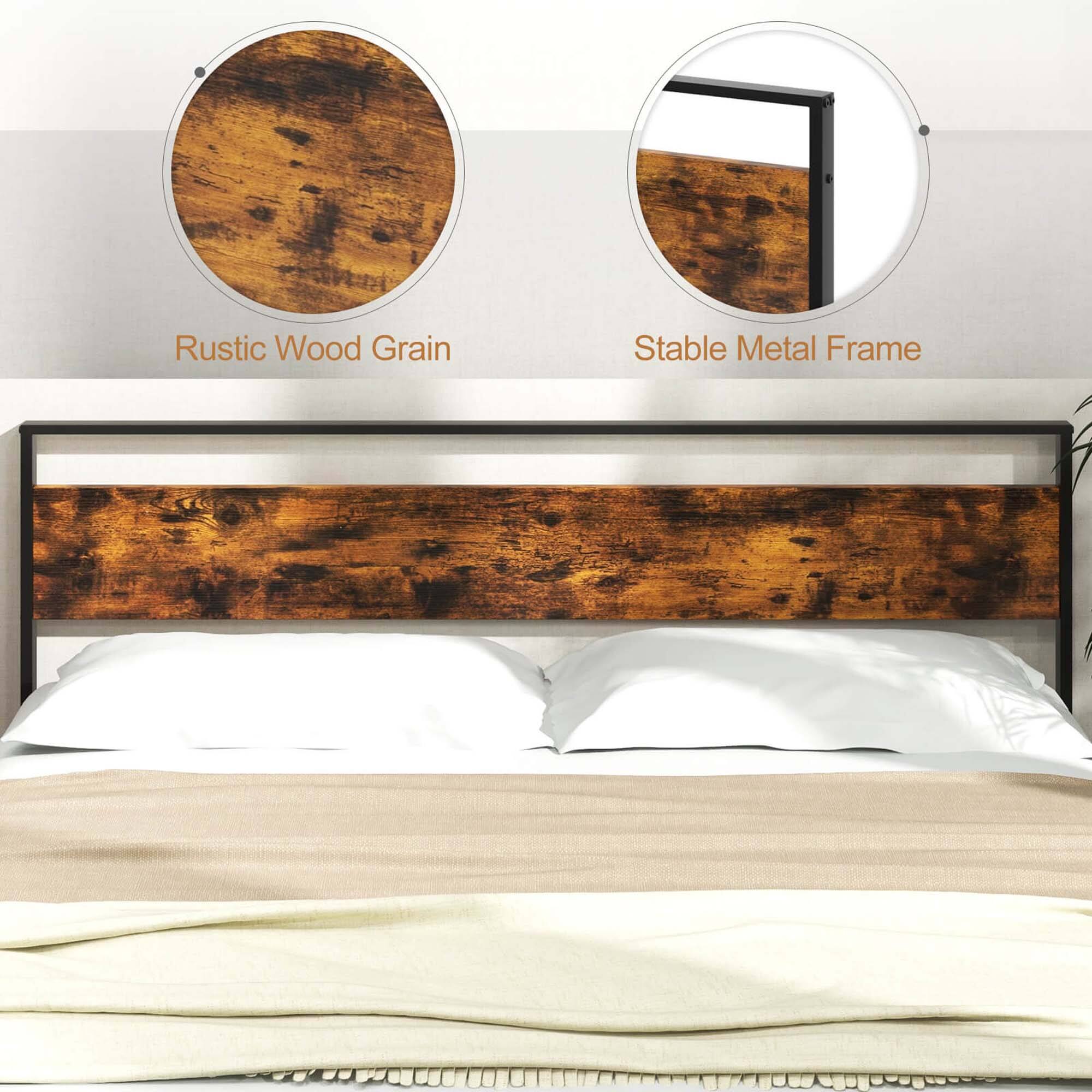 Rustic Wood Grain Stable Metal Frame