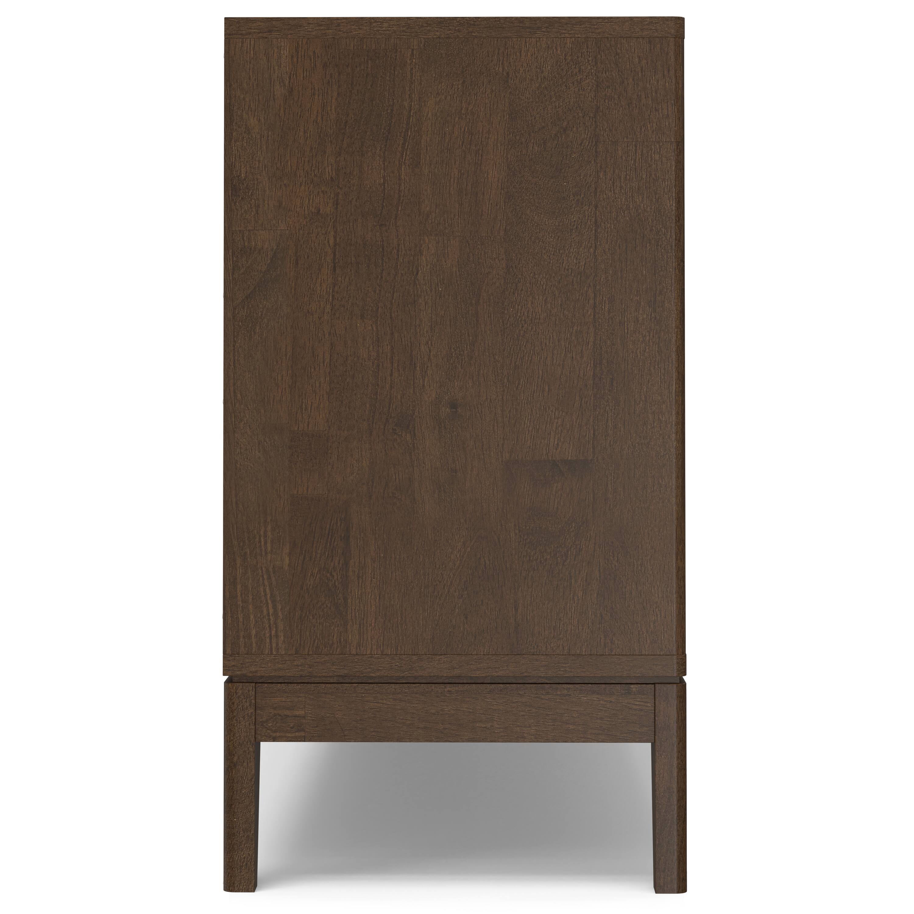 Alt View 4. Simpli Home - Simpli Home Harper 60 inch Wide Solid Wood 3 Door Sideboard Buffet in Walnut Brown - Walnut Brown.