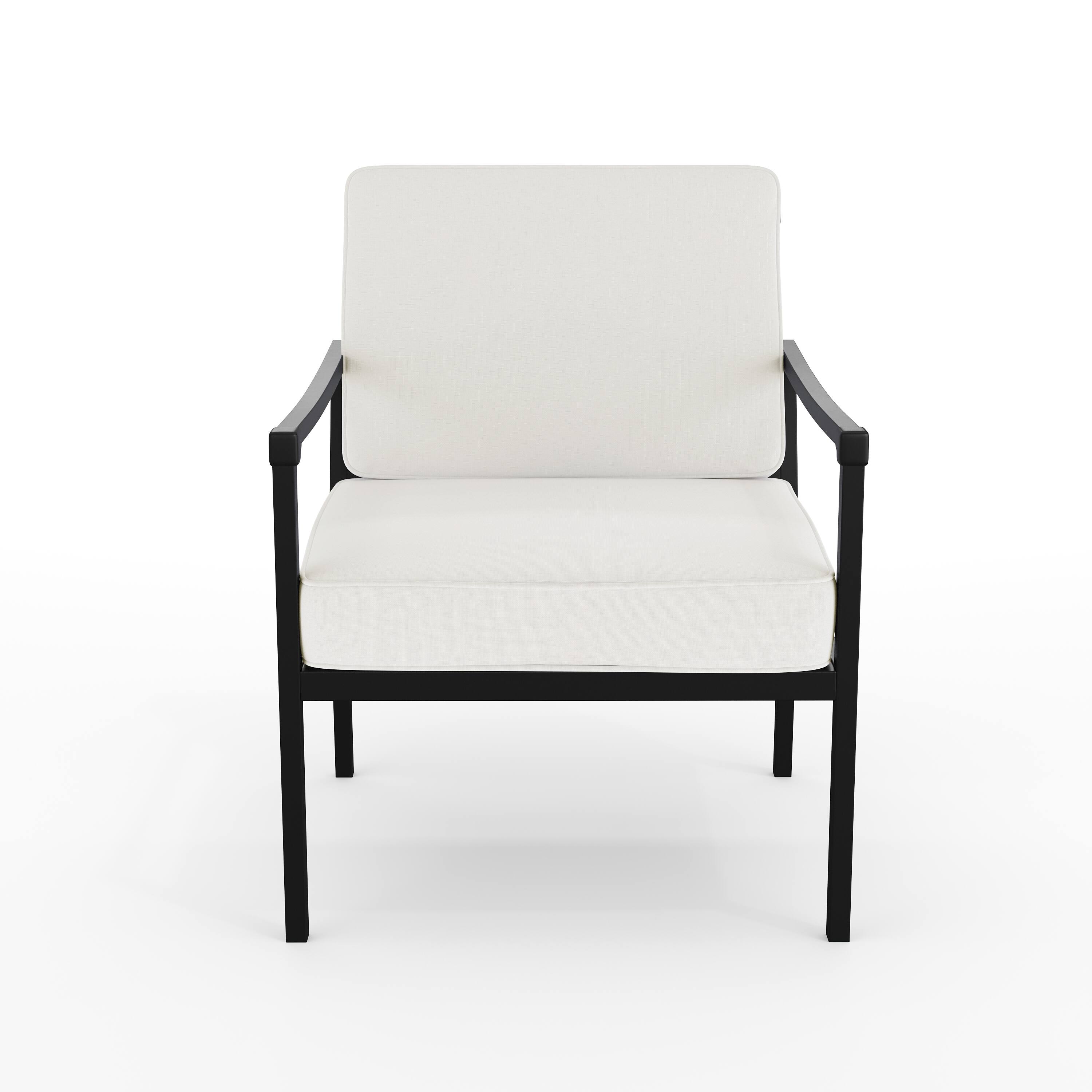 Alt View 10. Martha Stewart - Lily Pond All-Weather Steel Frame Patio Chairs with Cushions - Set of 2 - Cream Cushions/Black Frame.