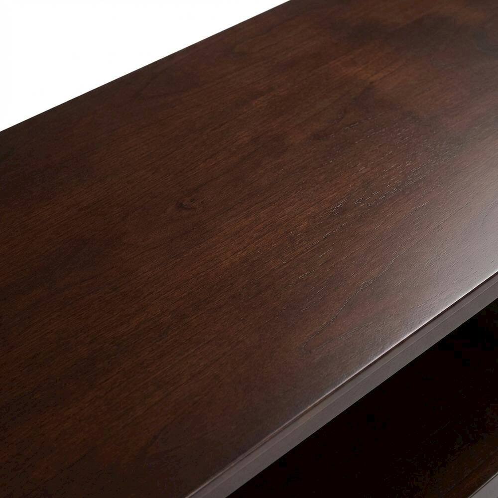 Alt View 2. FurniFact - Black TV Stand with Spacious Storage and Modern Design - Cappuccino.