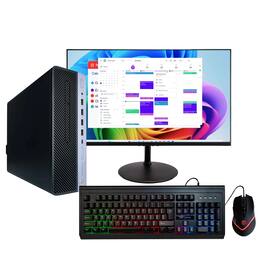 HP - Refurbished Excellent - ProDesk 600G4 Desktop Computer Hexa Intel i5-AMD RadeonRX 550 - 16GB DDR4 RAM-1TB SSD-24"LCD-Kybd & Mouse-Win 11 Pro - Black