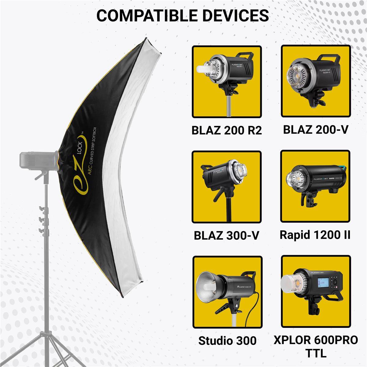 COMPATIBLE DEVICES

- BLAZ 200 R2
- BLAZ 200-V
- BLAZ 300-V
- Rapid 1200 II
- Studio 300
- XPLOR 600PRO TTL