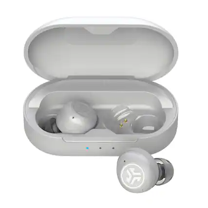 Front. JLab - 2-in-1 Hear OTC Hearing Aid and Earbuds - Cloud.