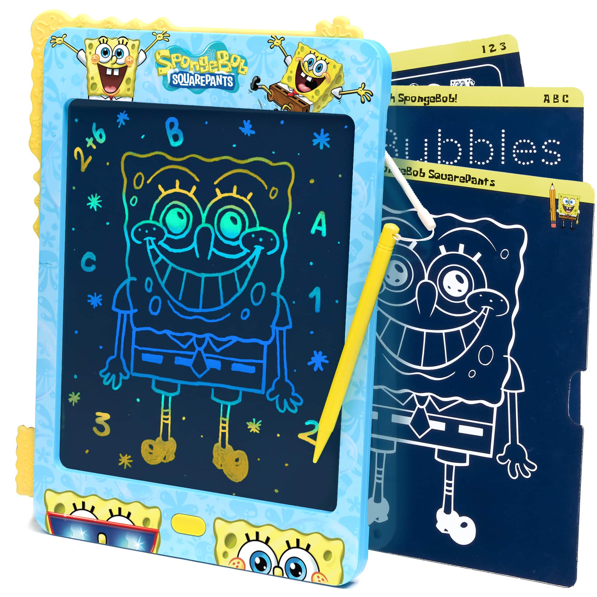 JitteryGit - SPONGEBOB SQUAREPANTS LCD DOODLE WRITING TABLET - Lagoon Blue
