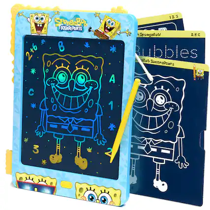 Sure! Here is the corrected and grouped text from the image:
---
**SpongeBob SquarePants**
**2 + 6 = 8**
**A 1 2 3**
**B C**
**SpongeBob!**
**Bubbles**
**SpongeBob SquarePants**
**1 2 3**
**A B C**
---