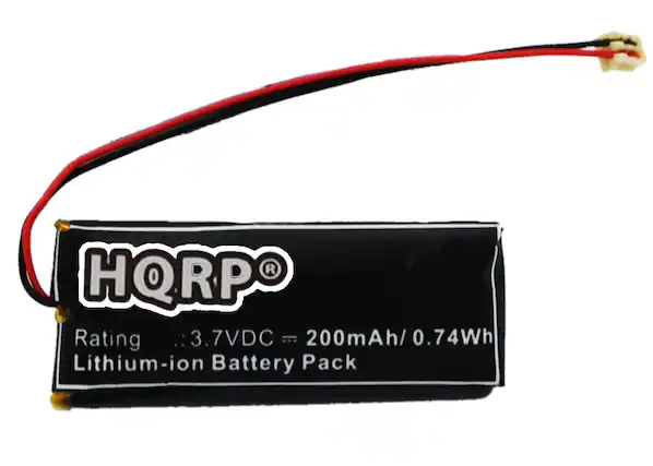 HQRP®
Rating: 3.7VDC = 200mAh / 0.74Wh
Lithium-ion Battery Pack