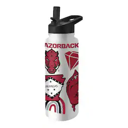Logo Brands - Arkansas Razorbacks 34oz. Native Quencher Bottle - Multicolor