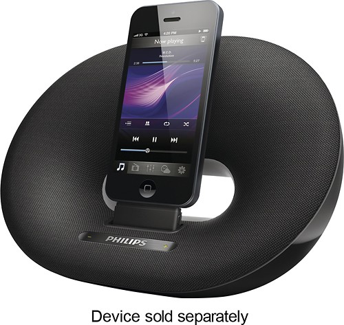  Philips - Docking Speaker for Apple® iPhone® 5 - Black