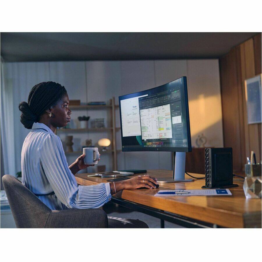 Alt View 8. HP - HP EliteDesk 8 G1a Desktop Computer - AMD Ryzen AI 5 PRO 340 - 32 GB - 512 GB SSD - Mini PC - Jack Black - AMD Chip - Black.